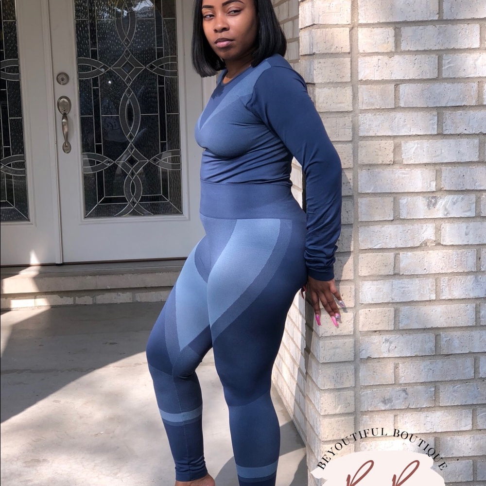Navy Blue Leggings Set